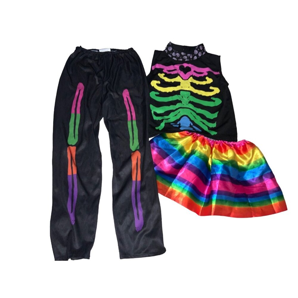 Funky Bones Halloween Skeleton costume Size Girls Med